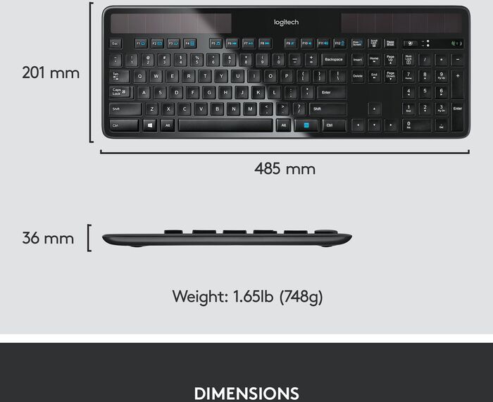 Logitech K750 Solar þráðlaust lyklaborð