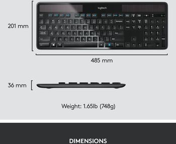 Logitech K750 Solar þráðlaust lyklaborð 