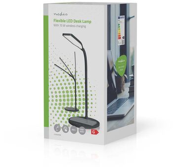 Nedis borðlampi með þráðlausri hleðslu - Svartur