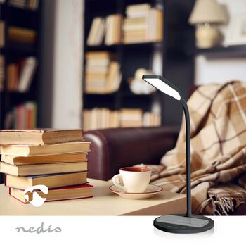 Nedis borðlampi með þráðlausri hleðslu - Svartur