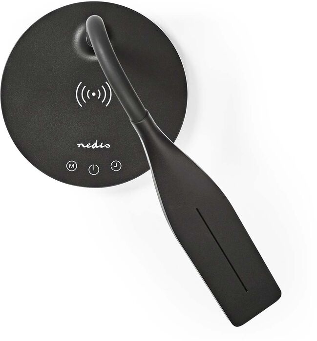 Nedis borðlampi með þráðlausri hleðslu - Svartur