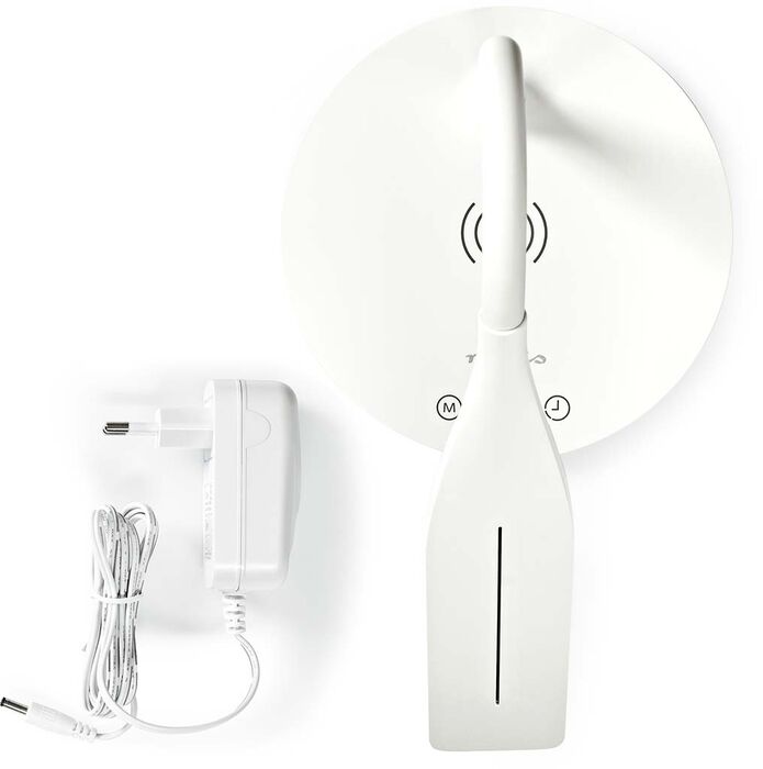 Nedis borðlampi með þráðlausri hleðslu - Hvítur