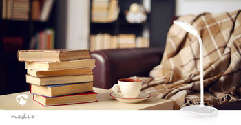 Nedis borðlampi með þráðlausri hleðslu - Hvítur