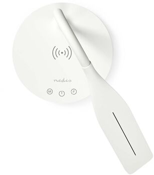 Nedis borðlampi með þráðlausri hleðslu - Hvítur