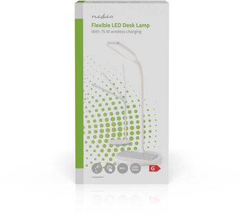 Nedis borðlampi með þráðlausri hleðslu - Hvítur