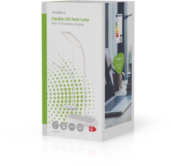 Nedis borðlampi með þráðlausri hleðslu - Hvítur