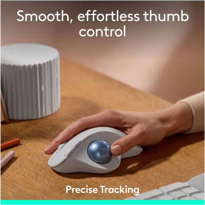 Logitech Ergo M575S þráðlaus kúlumús - Hvít
