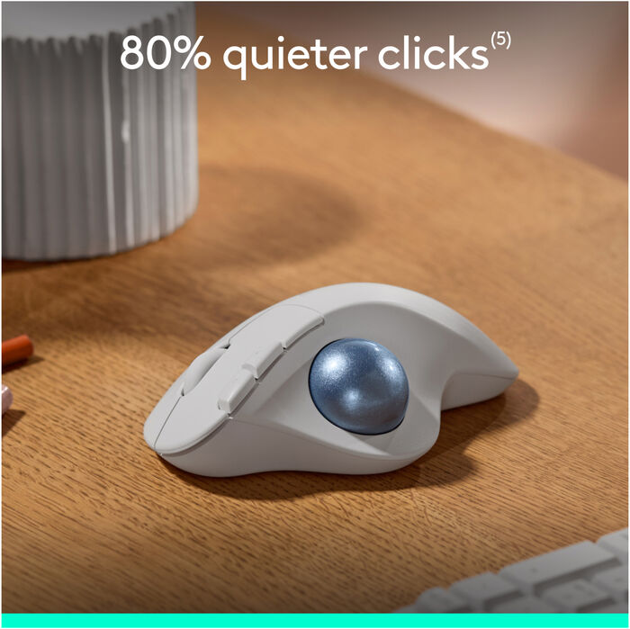 Logitech Ergo M575S þráðlaus kúlumús - Hvít