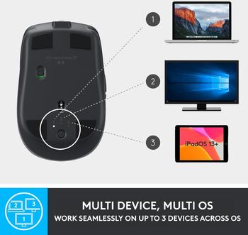 Logitech MX Anywhere 2s þráðlaus mús - Bluetooth Edition