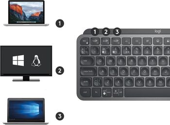 Logitech MX Keys Mini þráðlaust lyklaborð - Dökkgrátt