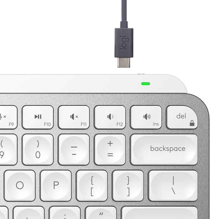 Logitech MX Keys Mini þráðlaust lyklaborð - Ljósgrátt