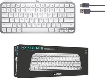 Logitech MX Keys Mini þráðlaust lyklaborð - Ljósgrátt