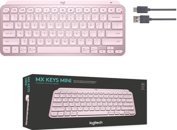 Logitech MX Keys Mini þráðlaust lyklaborð - Bleikt