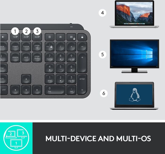 Logitech MX Keys þráðlaust lyklaborð