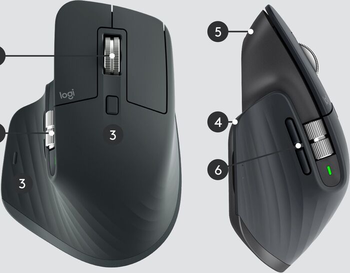 Logitech MX Master 3 þráðlaus tölvumús - Svört