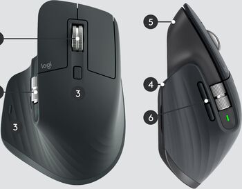 Logitech MX Master 3 þráðlaus tölvumús - Svört