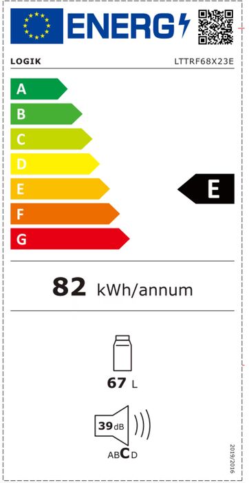 Logik kæliskápur LTTRF68X23E - Stál