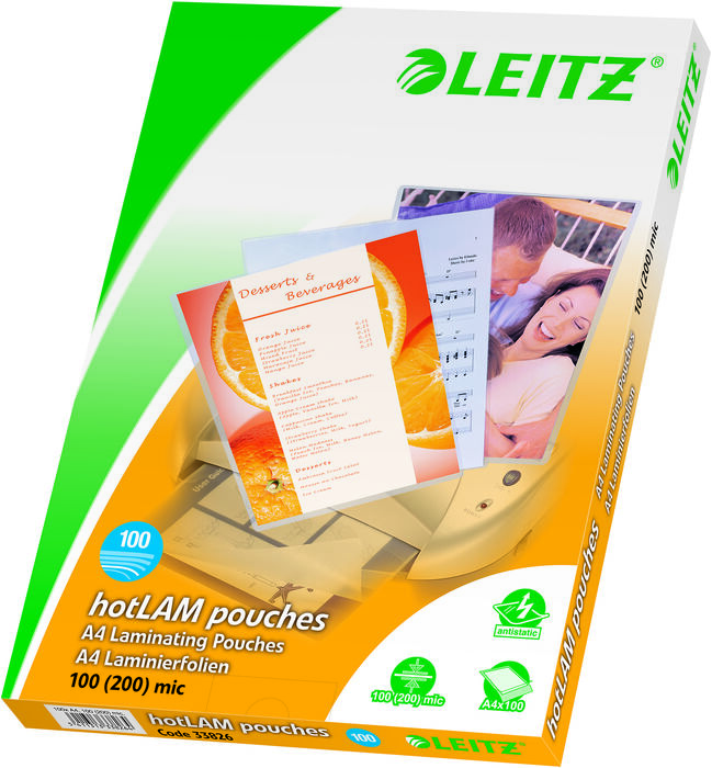 Leitz plöstunarvasi A4 100mic (100)