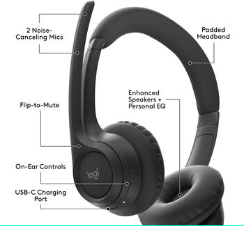 Logitech Zone 300 þráðlaus heyrnartól - Svört