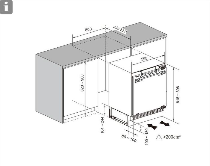 Logik frystiskápur til innbyggingar LUF82I24E