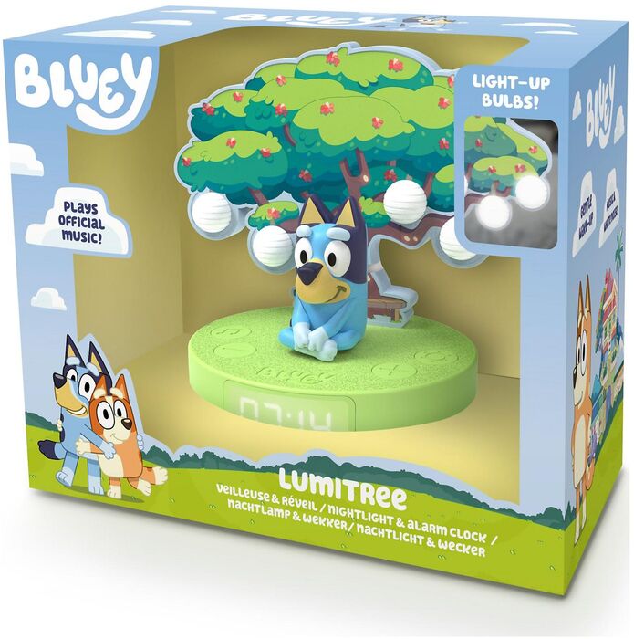 Lumitree Bluey náttljós og vekjaraklukka