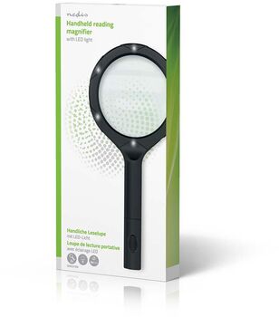 Nedis stækkunargler m. ljósi - Svart