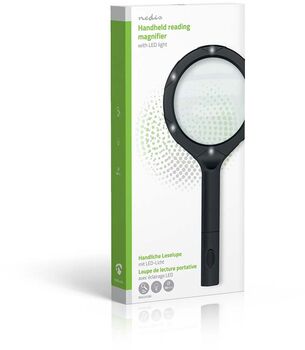 Nedis stækkunargler m. ljósi - Svart