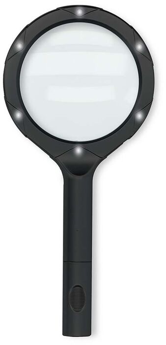 Nedis stækkunargler m. ljósi - Svart