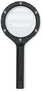 Nedis stækkunargler m. ljósi - Svart