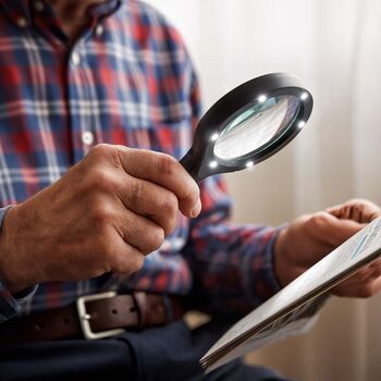 Nedis stækkunargler m. ljósi - Svart