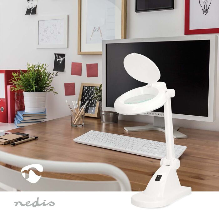 Nedis LED borðljós með stækkunargleri