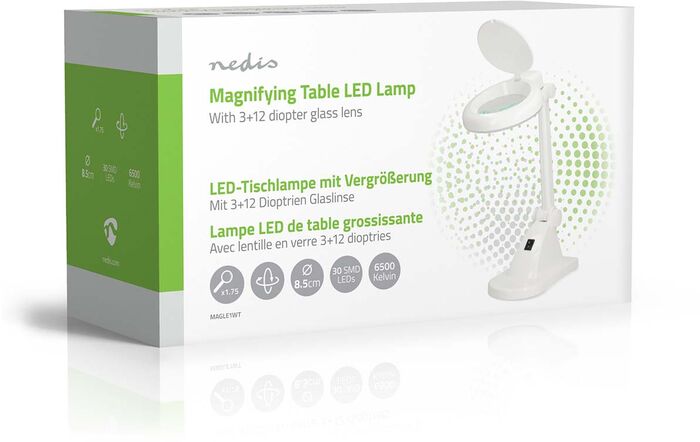 Nedis LED borðljós með stækkunargleri