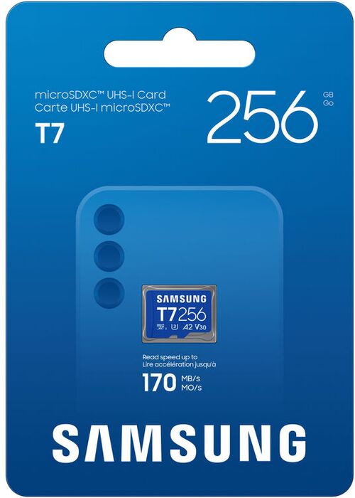 Samsung T7 MicroSDXC minniskort - 256 GB