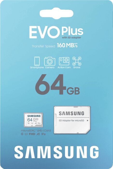 Samsung MicroSD 64GB minniskort EVO Plus