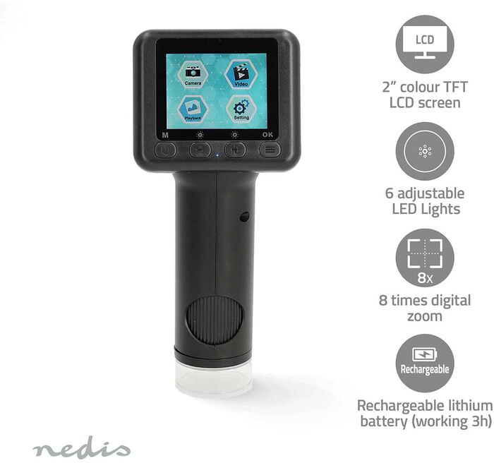 Nedis smásjá með myndavél