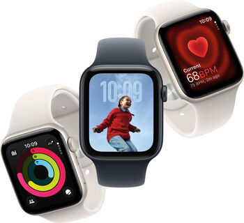 Apple Watch SE 3 GPS 44mm - Hvítt Sport ól