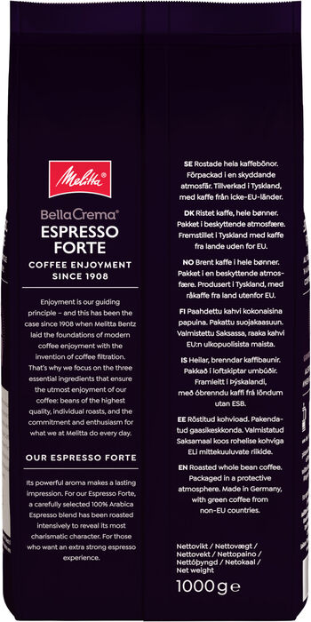 Melitta BellaCrema Espresso Forte kaffibaunir