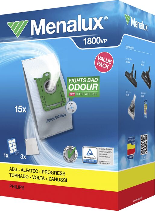 Menalux 1800 ryksugupokar- og sía 1800 VP