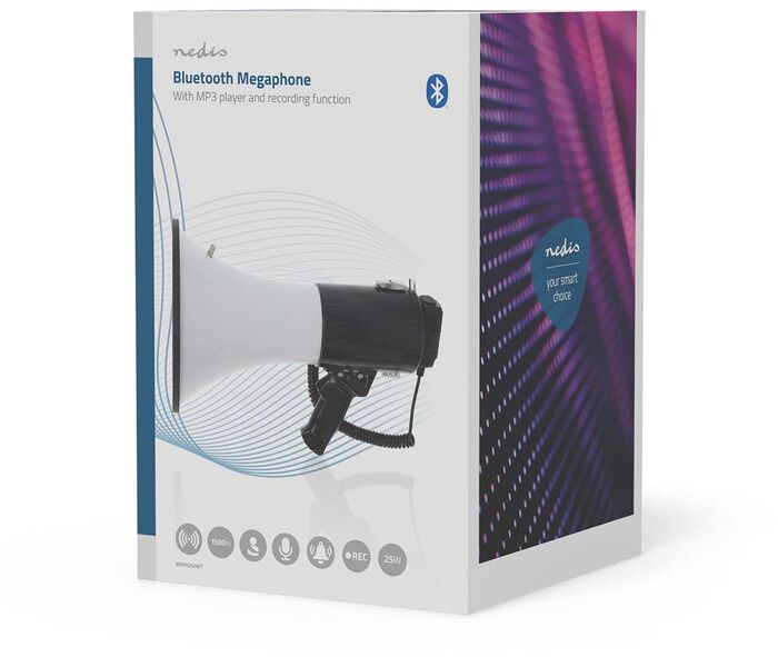 Nedis gjallarhorn - Svart/hvítt