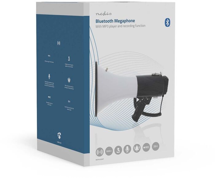 Nedis gjallarhorn - Svart/hvítt