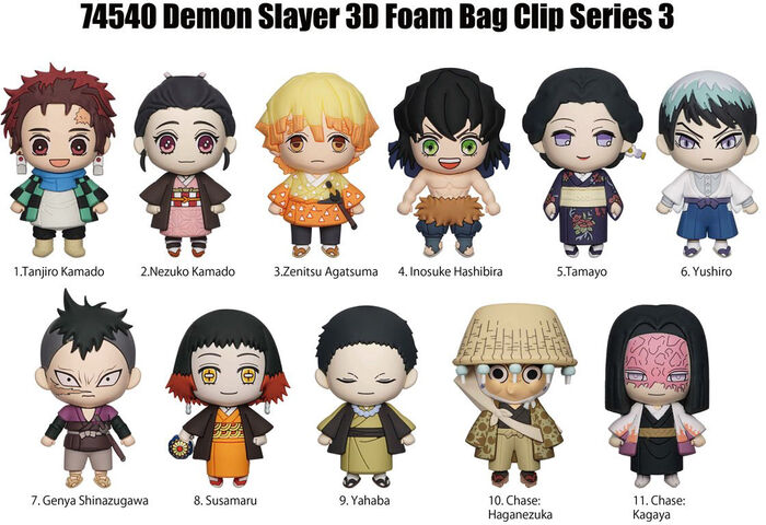 Monogram Demon Slayer 3D Foam Bag Clip Blind Box