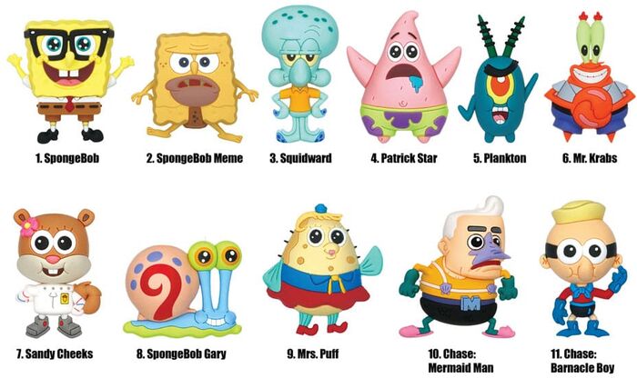 Monogram SpongeBob 3D Foam Bag Clip Blind Box