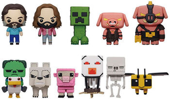 Monogram Minecraft Movie 3D Foam Bag Clip Blind Box