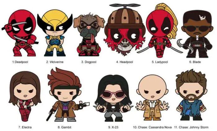 Monogram Deadpool & Wolverine 3D Foam Bag Clip Blind Box