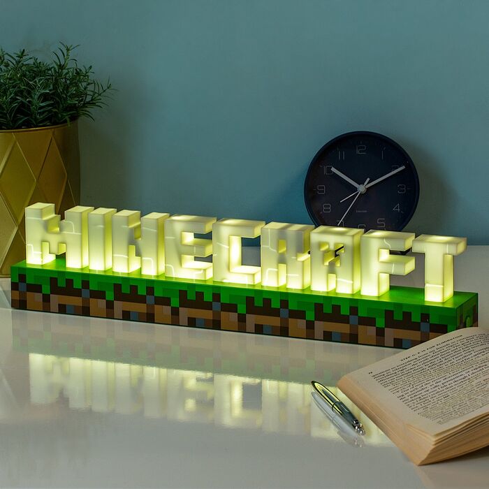 Minecraft Logo LED ljós