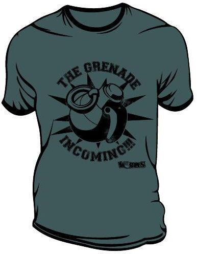 Worms stuttermabolur - Grenade Incoming !!! S 