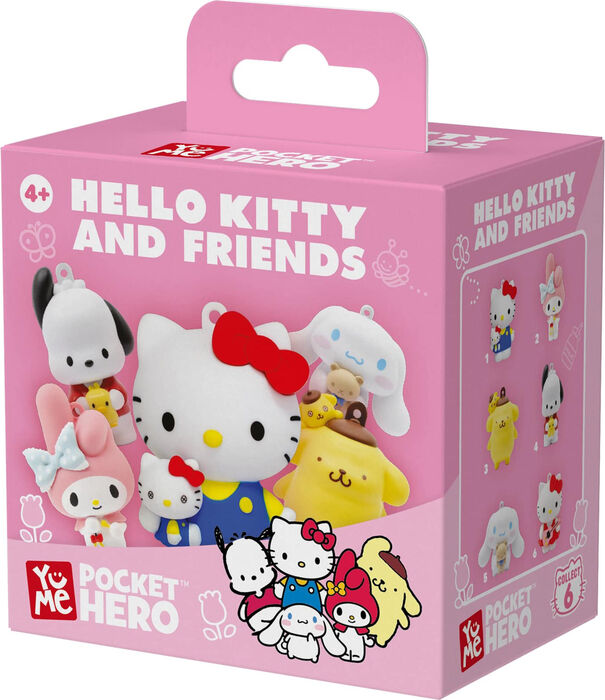 YuMe Hello Kitty Pocket Hero Blind Box lyklakippa