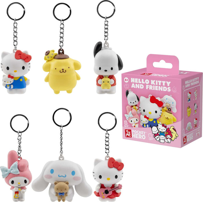 YuMe Hello Kitty Pocket Hero Blind Box lyklakippa