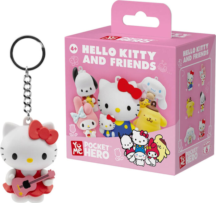 YuMe Hello Kitty Pocket Hero Blind Box lyklakippa