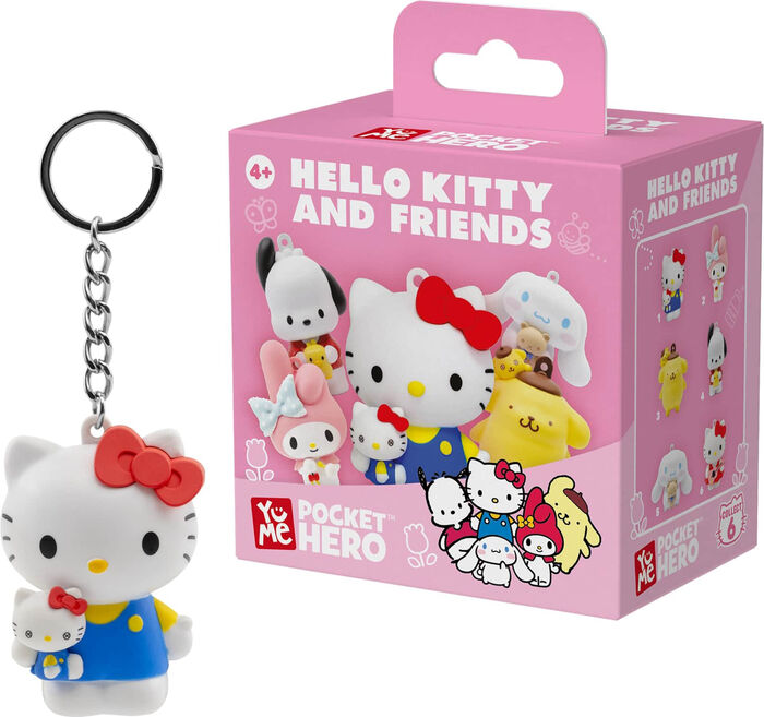 YuMe Hello Kitty Pocket Hero Blind Box lyklakippa